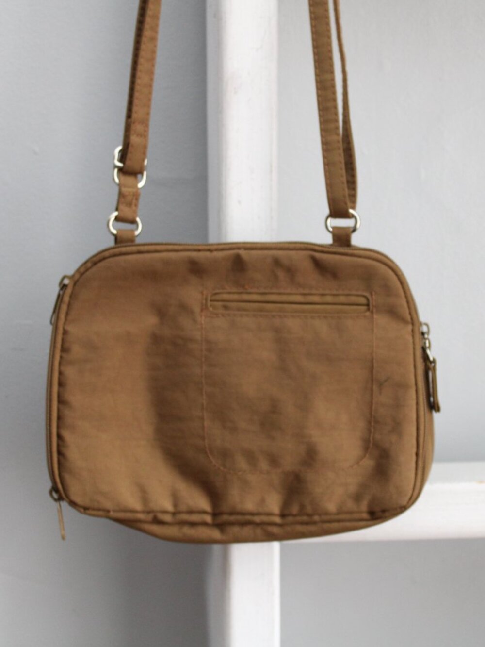 MultiSac Vintage Y2K Brown Nylon Utility Gorpcore Crossbody Bag Purse - Picture 4 of 7